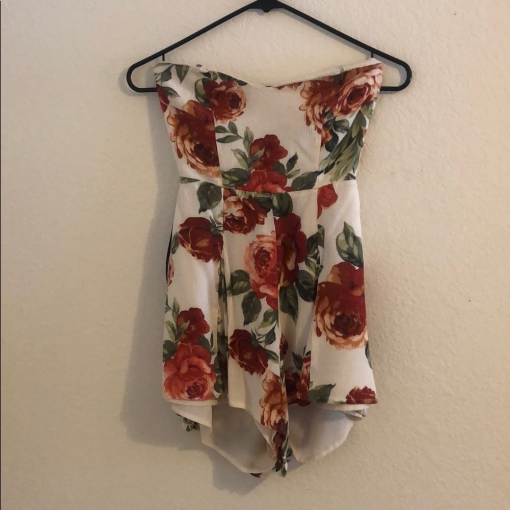 Strapless romper